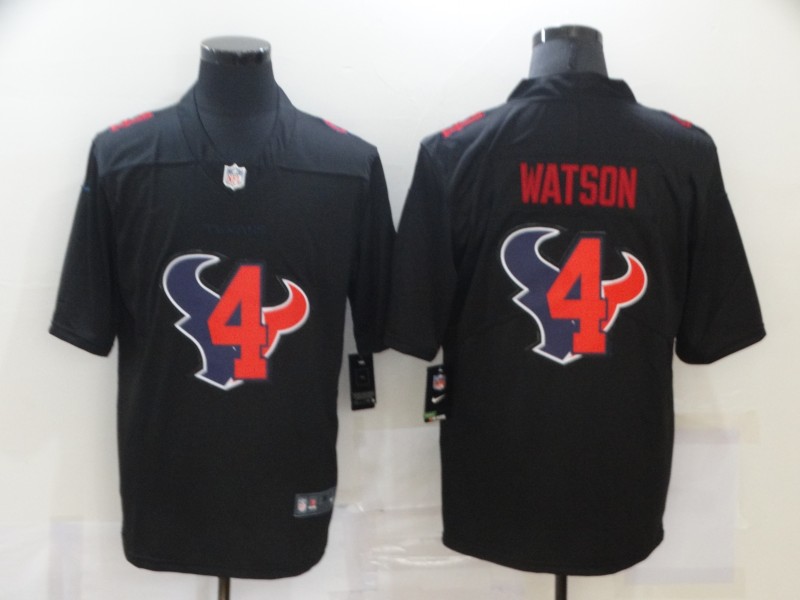 Men's Houston Texans #4 Deshaun Watson Black Jersey